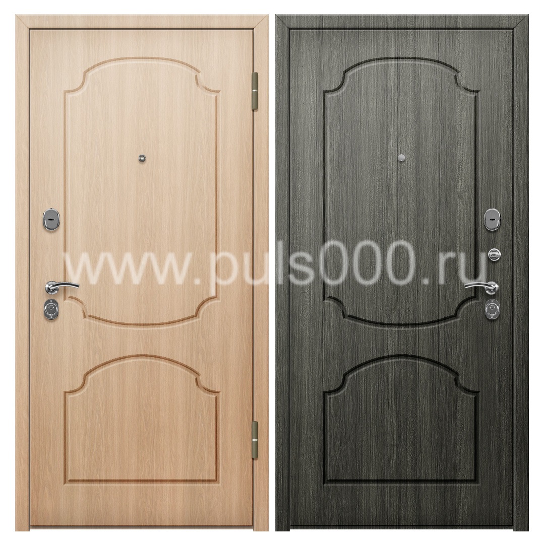 Входная дверь уличная с МДФ и шпонированным МДФ в коттедж MDF-200, цена 42 000  руб.